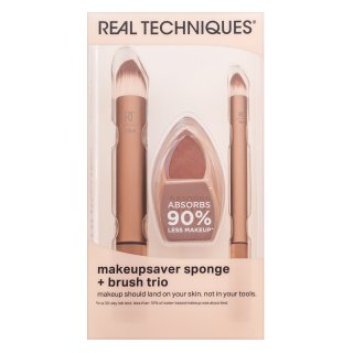 Real Techniques Makeupsaver Sponge   Brush Trio комплект четки