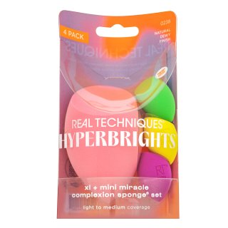 Real Techniques Hyperbrights XL   Mini Miracle Complexion Sponge Set гъбичка за фон дьо тен - комплект