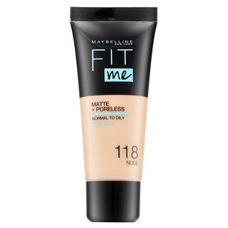 Maybelline Fit Me! Foundation Matte   Poreless течен фон дьо тен с матиращо действие 118 Nude 30 ml