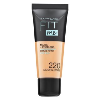 Maybelline Fit Me! Foundation Matte   Poreless течен фон дьо тен с матиращо действие 220 Natural Beige 30 ml