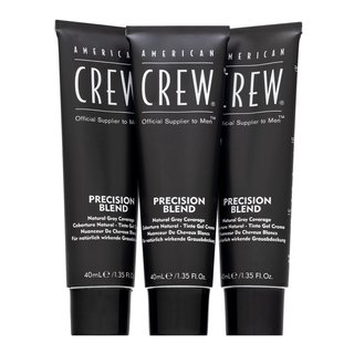 American Crew Precision Blend Natural Gray Coverage боя за коса за мъже Medium Natural 4-5 3 x 40 ml