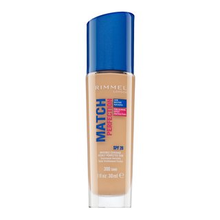 Rimmel London Match Perfection 24HR SPF20 Foundation течен фон дьо тен за уеднаквена и изсветлена кожа 300 Sand 30 ml