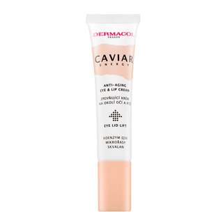 Dermacol Caviar Energy Anti-Aging Eye & Lip Cream лифтинг крем за подсилване Възстановяване на плътността на кожата около очите и устните 15 ml