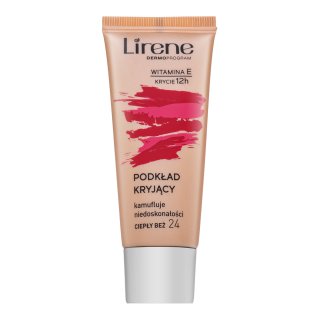 Lirene Vitamin E High-Coverage Liquid Foundation фон дьо тен флуид срещу несъвършенства на кожата 24 Beige 30 ml