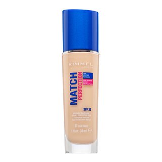 Rimmel London Match Perfection 24HR SPF20 Foundation течен фон дьо тен за уеднаквена и изсветлена кожа 081 Fair Ivory 30 ml
