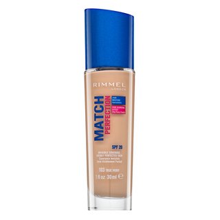 Rimmel London Match Perfection 24HR SPF20 Foundation течен фон дьо тен за уеднаквена и изсветлена кожа 103 True Ivory 30 ml