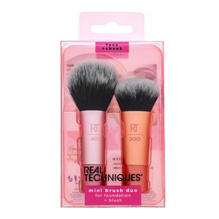 Real Techniques Mini Foundation & Blush Brush Duo комплект четки
