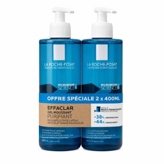La Roche-Posay Effaclar почистващ гел Gel Moussant Purifiant 2 x 400 ml