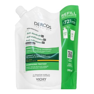 Vichy Dercos Anti-Dandruff Dry Hair Dermatological Shampoo укрепващ шампоан пртив пърхут за суха и боядисана коса Refill 390 ml