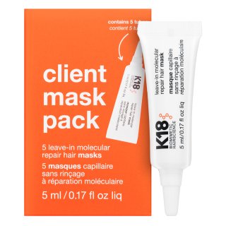 K18 Client Mask Pack грижа без изплакване за укрепване на фибрите на косъма 5 x 5 ml