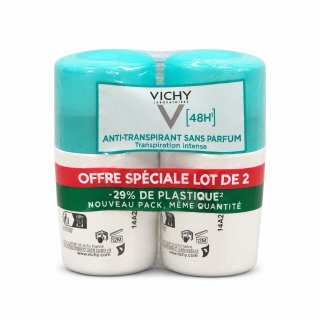 Vichy roll-on 48H Intensive Anti-Transpirant Deodorant Roll-on Fragrance Free 2 x 50 ml