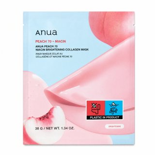 Anua Peach 70   Niacin платнена маска Brightening Collagen Mask 4 x 38 g