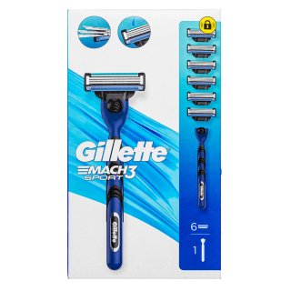 Gillette Mach3 Sport самобръсначка   резервни глави Razor   Spare Heads 6 pcs