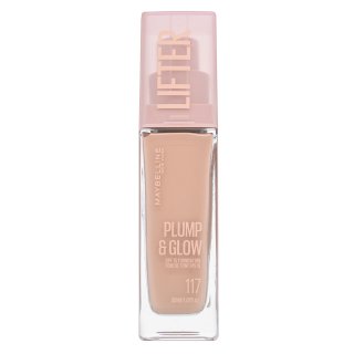 Maybelline Lifter Plump & Glow SPF 15 Foundation течен фон дьо тен за уеднаквена и изсветлена кожа 117 30 ml