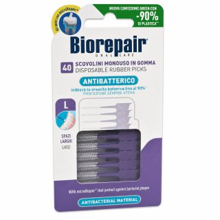 Biorepair Disposable Rubber Picks интердентални клечки за зъби 40 pcs L