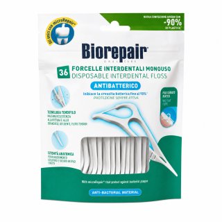 Biorepair Disposable Interdental Floss Интердентален конец за зъби с държач 36 pcs