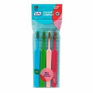 TePe Colour Compact четка за зъби Toothbrush 4 pcs Extra Soft