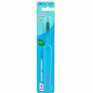 TePe Colour Compact четка за зъби Extra Soft Toothbrush Turquoise