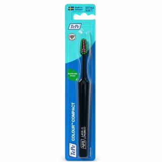 TePe Colour Compact четка за зъби Extra Soft Toothbrush Dark Blue