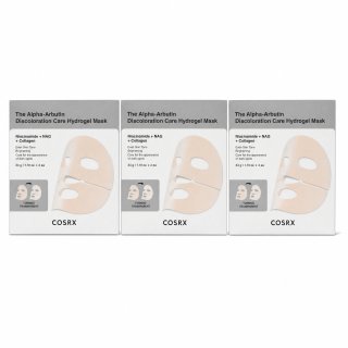 COSRX хидрогелова маска The Alpha-Arbutin Discoloration Care Hydrogel Mask 3 x 34 g