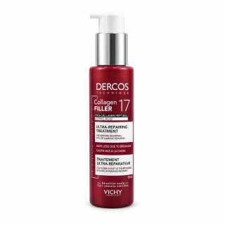 Vichy Dercos Collagen Filler 17 Ultra-Repairing Treatment грижа преди шампоана за укрепване на фибрите на косъма 150 ml