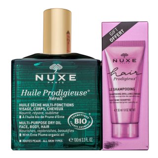 Nuxe Prodigieux Néroli комплект Multi-Purpose Dry Oil + High Shine Shampoo 100 ml + 30 ml