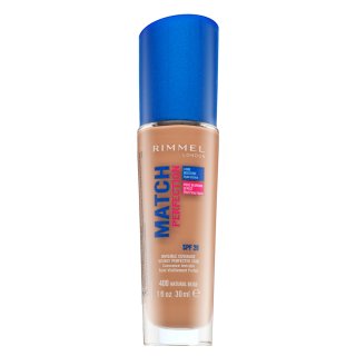 Rimmel London Match Perfection 24HR SPF20 Foundation течен фон дьо тен за уеднаквена и изсветлена кожа 400 Natural Beige 30 ml