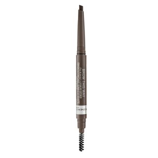 Rimmel London Brow This Way Fill & Sculpt Eyebrow Definer молив за вежди 2в1 002 Medium Brown 0,25 g