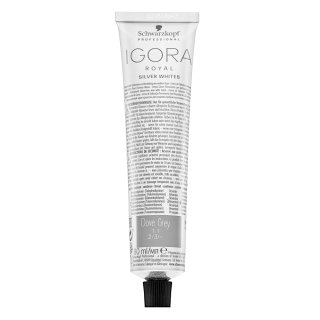 Schwarzkopf Professional Igora Royal SilverWhite Permanent White Refining Color Creme професионална перманентна боя за коса за платинено руса и сива к