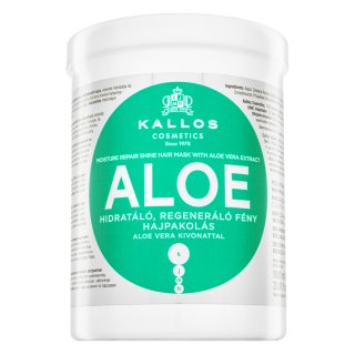 Kallos Aloe Moisture Repair Shine Hair Mask подхранваща маска за гладкост и блясък на косата 1000 ml