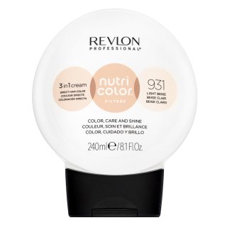 Revlon Professional Nutri Color Filters 3in1 Cream подхранваща маска с цветни пигменти за опресняване на цвета 931 Light Beige 240 ml