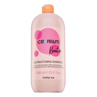 Inebrya Ice Cream Keratin Restructuring Shampoo подхранващ шампоан Против накъдряне 1000 ml