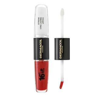 Dermacol 16H Lip Colour Extreme Long-Lasting Lipstick дълготране двуфазен цвят и гланц за устни No. 20 8 ml