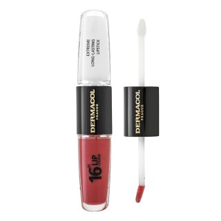 Dermacol 16H Lip Colour Extreme Long-Lasting Lipstick дълготране двуфазен цвят и гланц за устни No. 28 8 ml