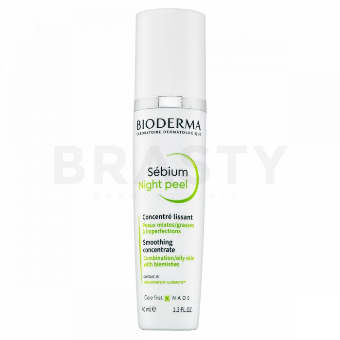 Bioderma Sébium Night Peel Smoothing Concentrate нощен серум за лице за уеднаквена и изсветлена кожа 40 ml