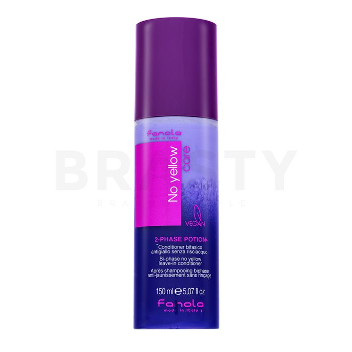 Fanola No Yellow Bi-Phase Conditioner Балсам без изплакване ЗА ПЛАТИНЕНО РУСА И СИВА КОСА 150 ml