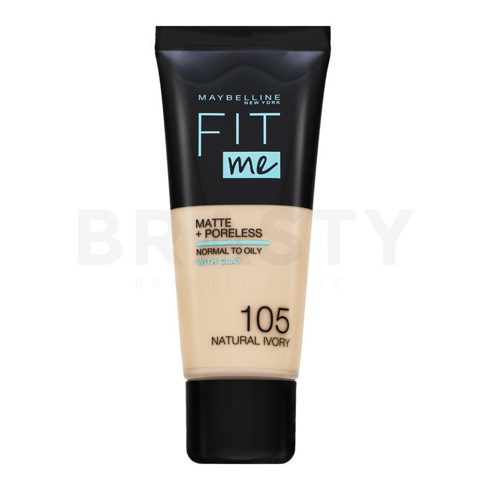 Maybelline Fit Me! Foundation Matte + Poreless течен фон дьо тен с матиращо действие 105 Natural Ivory 30 ml
