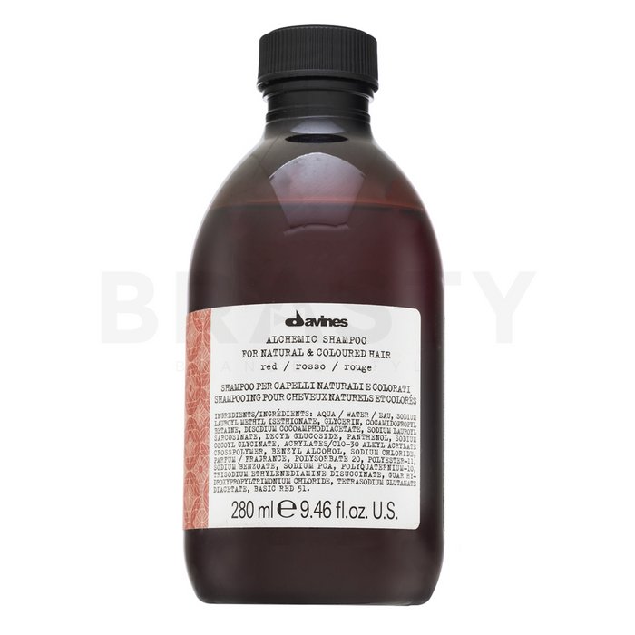 Davines Alchemic Shampoo цветен шампоан за съживяване на червените оттенъци Red 280 ml