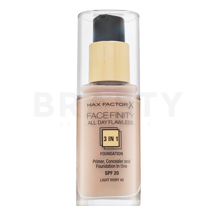 Max Factor Facefinity All Day Flawless Flexi-Hold 3in1 Primer Concealer Foundation SPF20 течен фон дьо тен 3в1 40 30 ml