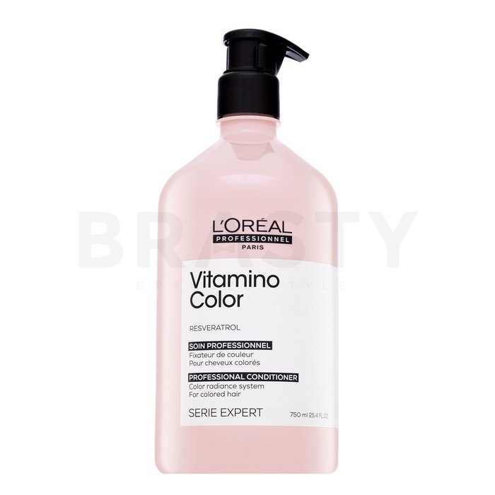 L´Oréal Professionnel Série Expert Vitamino Color Resveratrol Conditioner подхранващ балсам За блясък и защита на боядисаната коса 750 ml