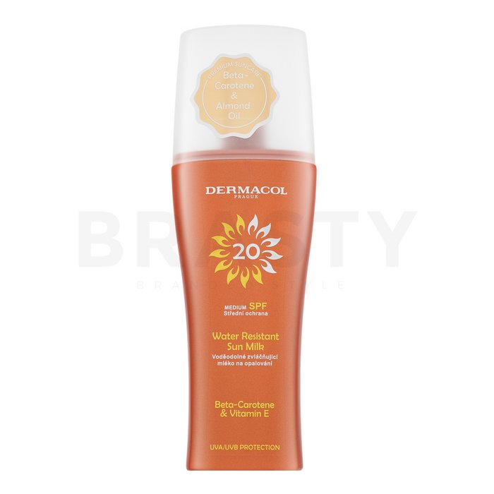 Dermacol Sun Water Resistant Sun Milk SPF20 Spray слънцезащитно мляко в спрей 200 ml
