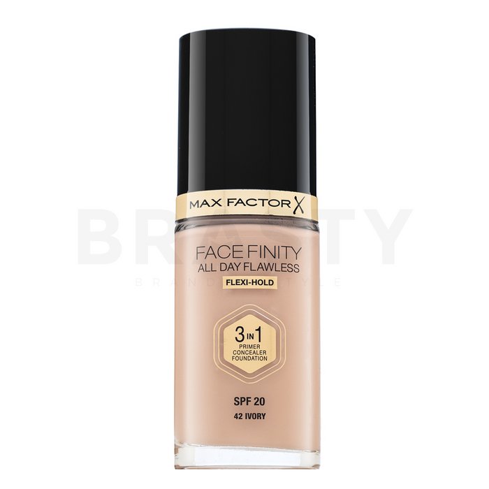 Max Factor Facefinity All Day Flawless Flexi-Hold 3in1 Primer Concealer Foundation SPF20 течен фон дьо тен 3в1 42 30 ml