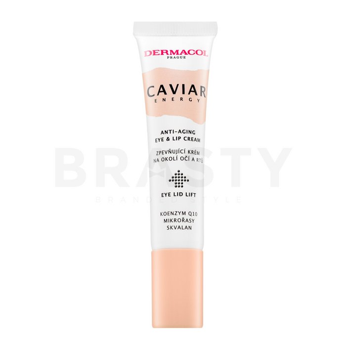 Dermacol Caviar Energy Anti-Aging Eye & Lip Cream лифтинг крем за подсилване Възстановяване на плътността на кожата около очите и устните 15 ml