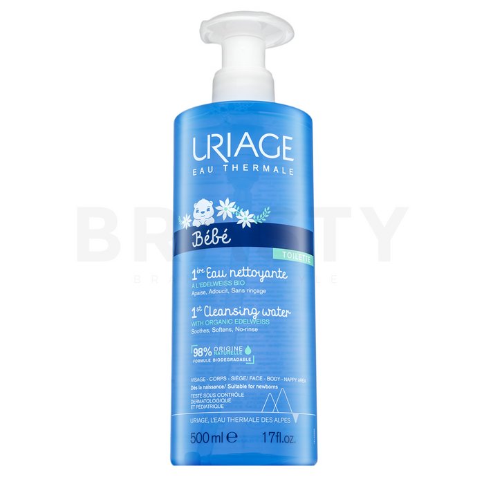 Uriage Bébé почистваща вода 1st Cleansing Water with Organic Edelweiss 500 ml