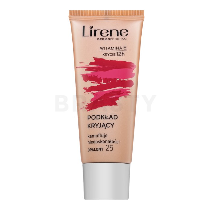 Lirene Vitamin E High-Coverage Liquid Foundation фон дьо тен флуид срещу несъвършенства на кожата 25 Tanned 30 ml