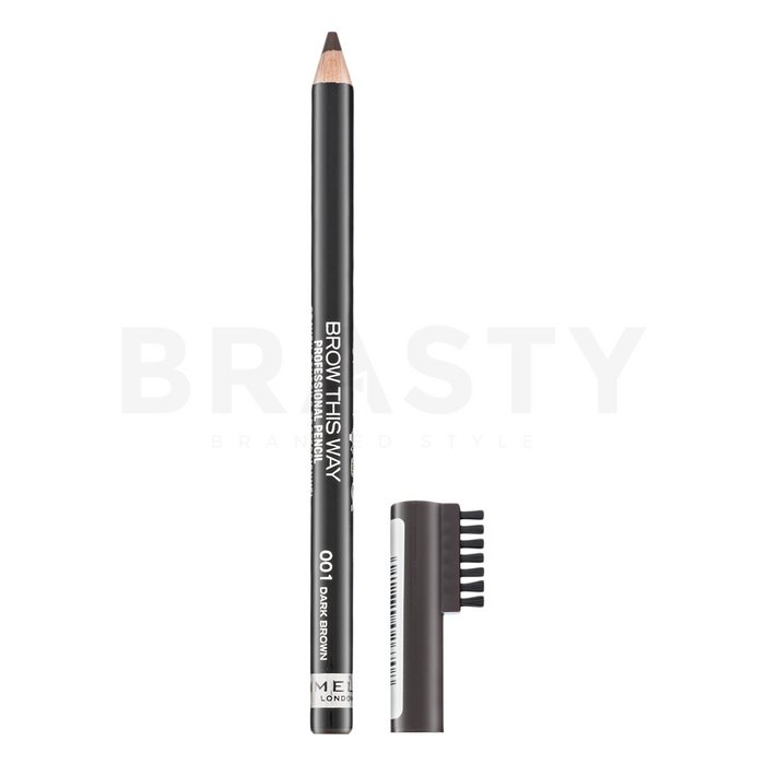 Rimmel London Brow This Way Eyebrow Pencil молив за вежди 001 Dark Brown 1,4 g