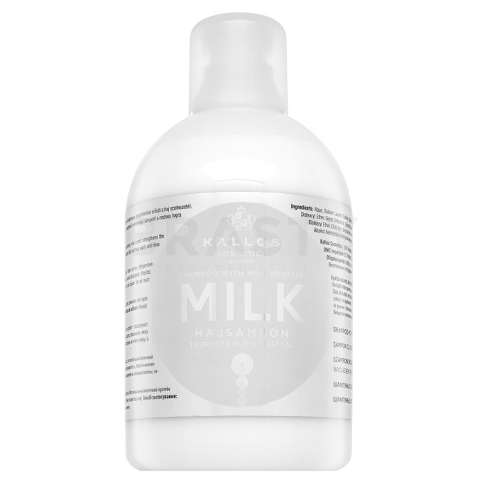 Kallos Milk Shampoo укрепващ шампоан за суха и увредена коса 1000 ml