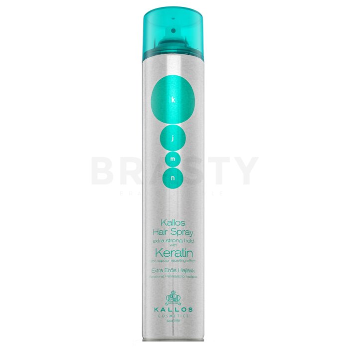 Kallos Keratin Hair Spray Extra Strong Hold силен фиксиращ лак за коса с кератин 750 ml