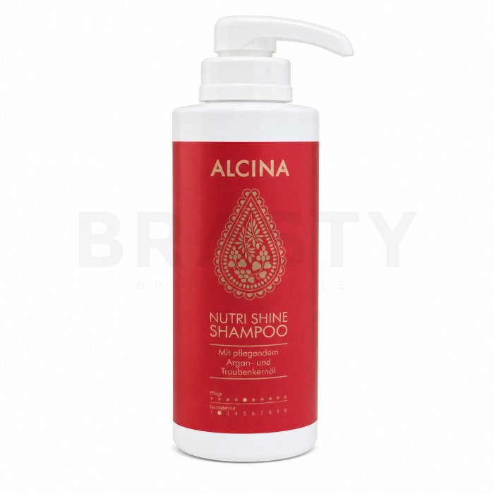 Alcina Nutri Shine Shampoo подхранващ шампоан за гладкост и блясък на косата 500 ml