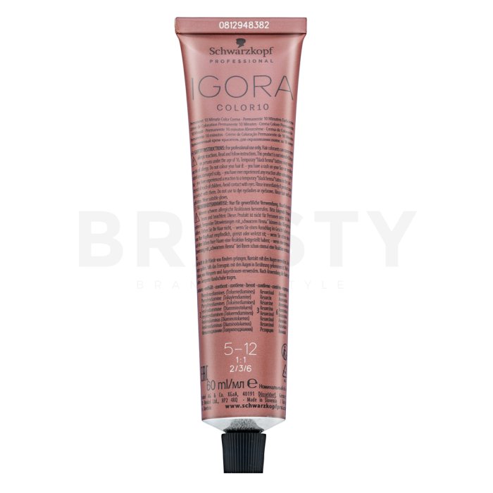 Schwarzkopf Professional Igora Color10 професионална перманентна боя за коса 5-12 60 ml